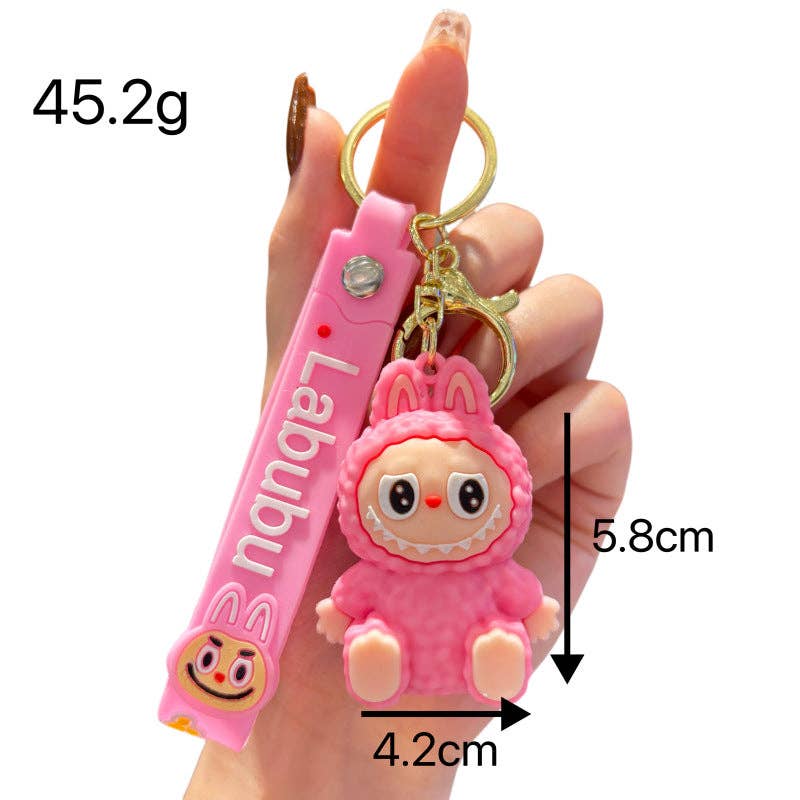 Little Trendy - Cute Silicone Labubu Keychain Bag Pendant