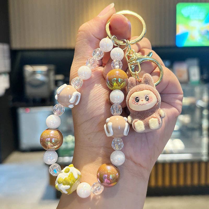 Little Trendy - Crystal Quicksand Labubu Keychain Bag Pendant