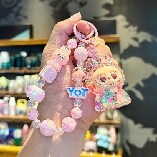 Little Trendy - Crystal Quicksand Labubu Keychain Bag Pendant