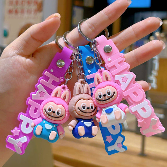 Little Trendy - Cute Silicone Labubu Keychain Bag Pendant