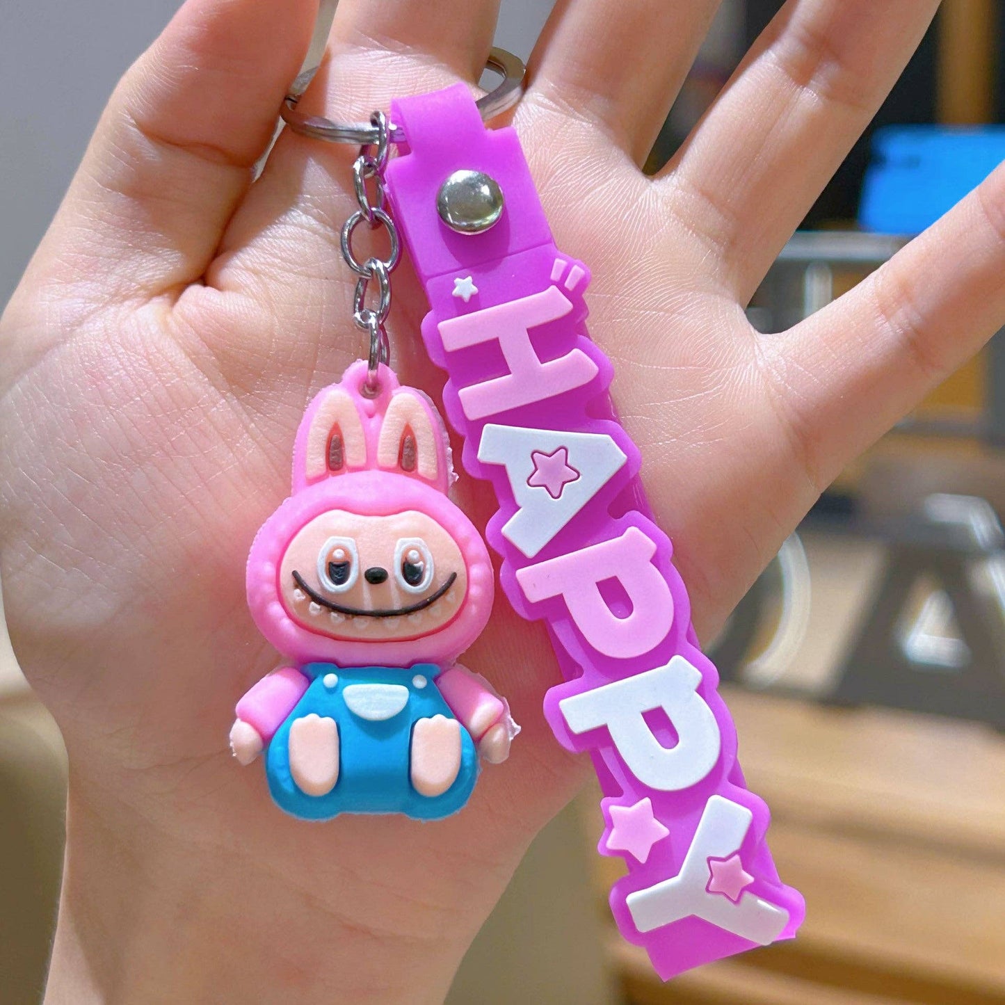 Little Trendy - Cute Silicone Labubu Keychain Bag Pendant