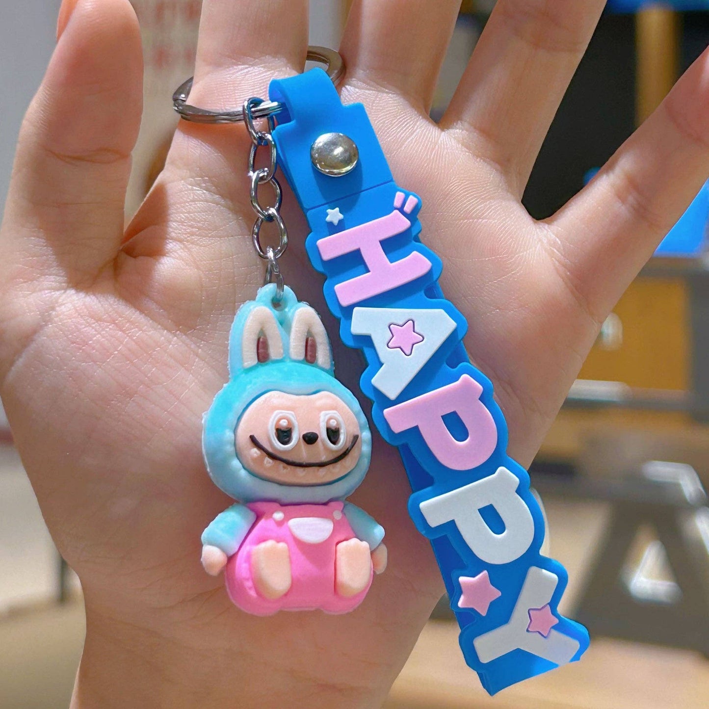 Little Trendy - Cute Silicone Labubu Keychain Bag Pendant