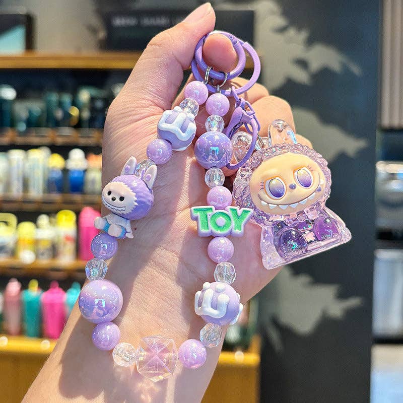 Little Trendy - Crystal Quicksand Labubu Keychain Bag Pendant