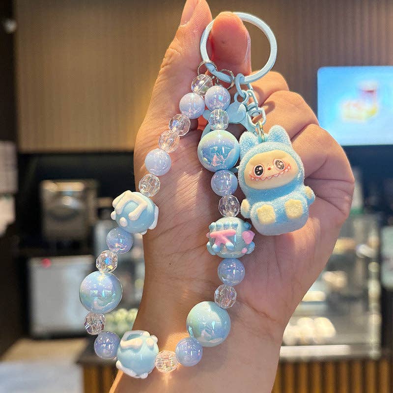 Little Trendy - Crystal Quicksand Labubu Keychain Bag Pendant